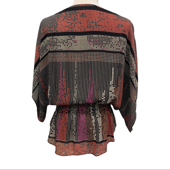 Parker 100% Silk Polka Dot Batwing Blouson Top Women’s Blouse - Picture 2 of 5